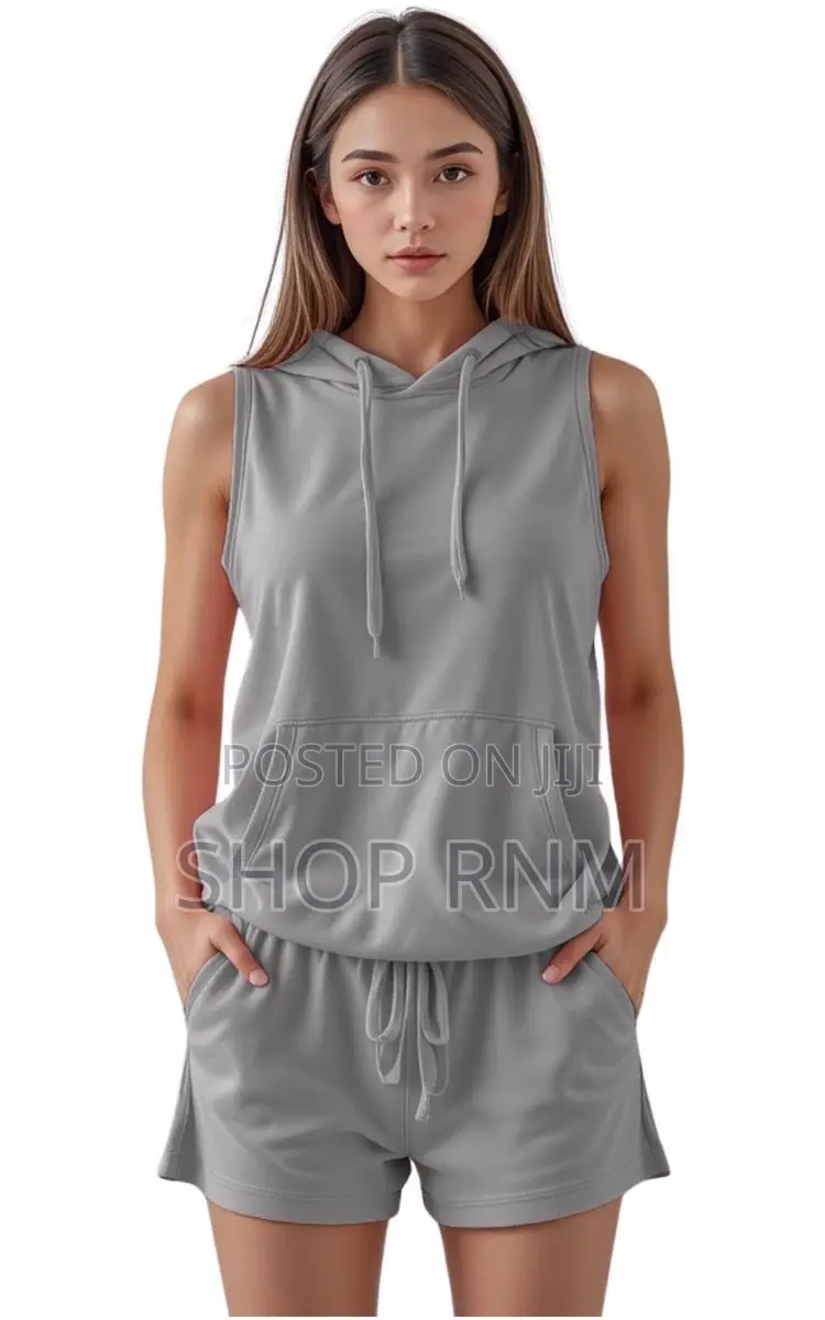 Sleeveless Unisex Hoodie and Shorts