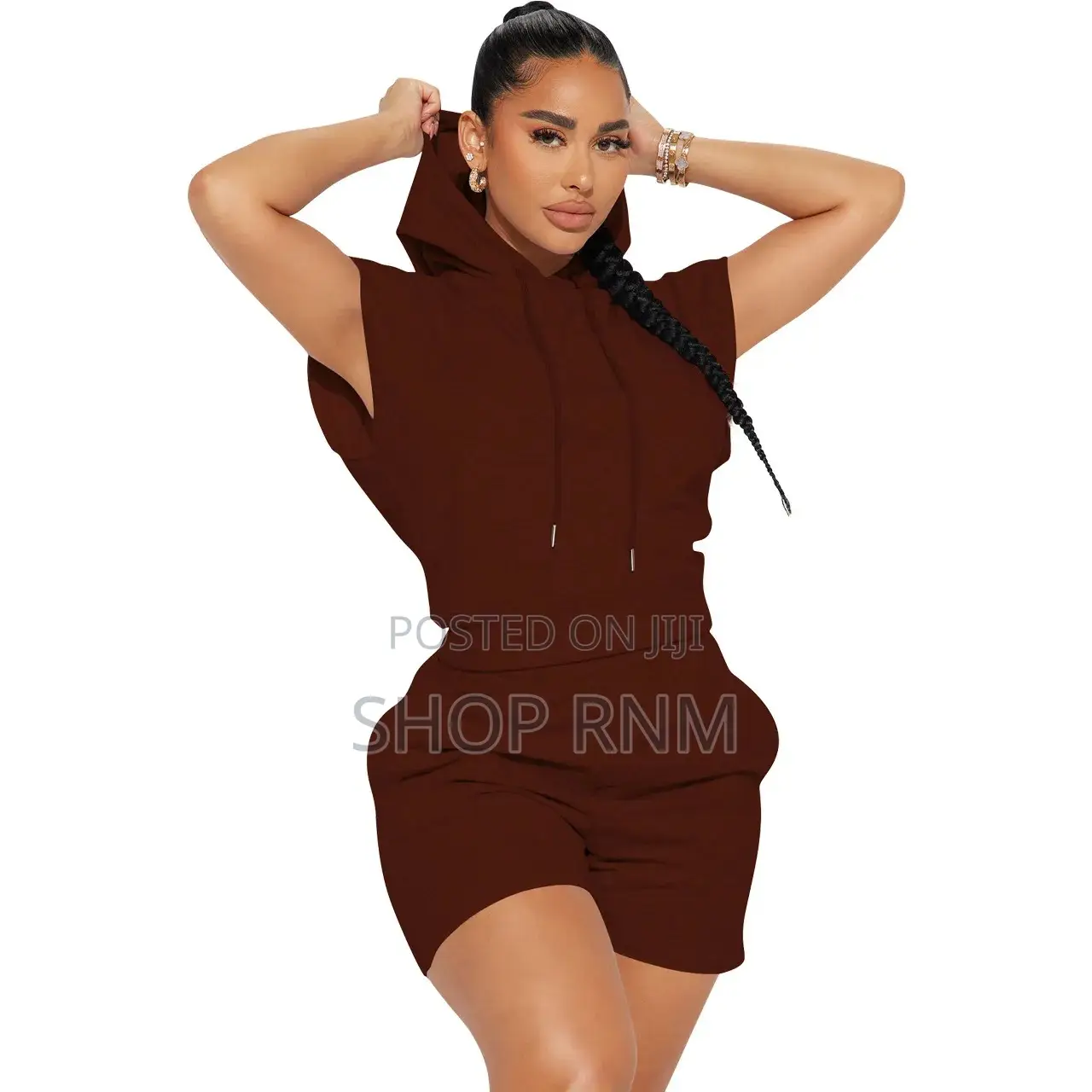 Sleeveless Unisex Hoodie and Shorts
