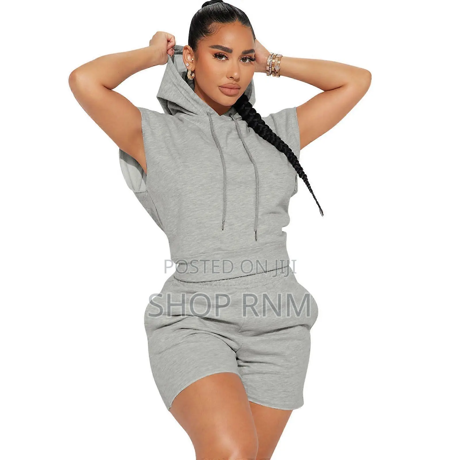 Sleeveless Unisex Hoodie and Shorts