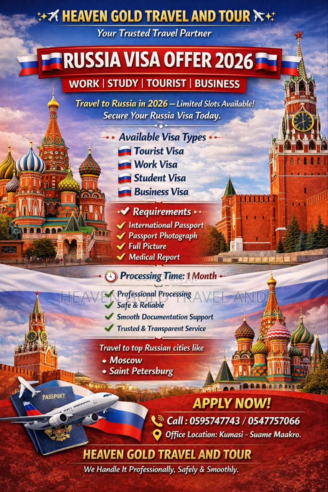 Russia Visa Plus Work