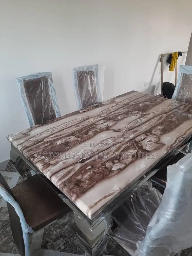 Authentic 6 Seater Marble Dining