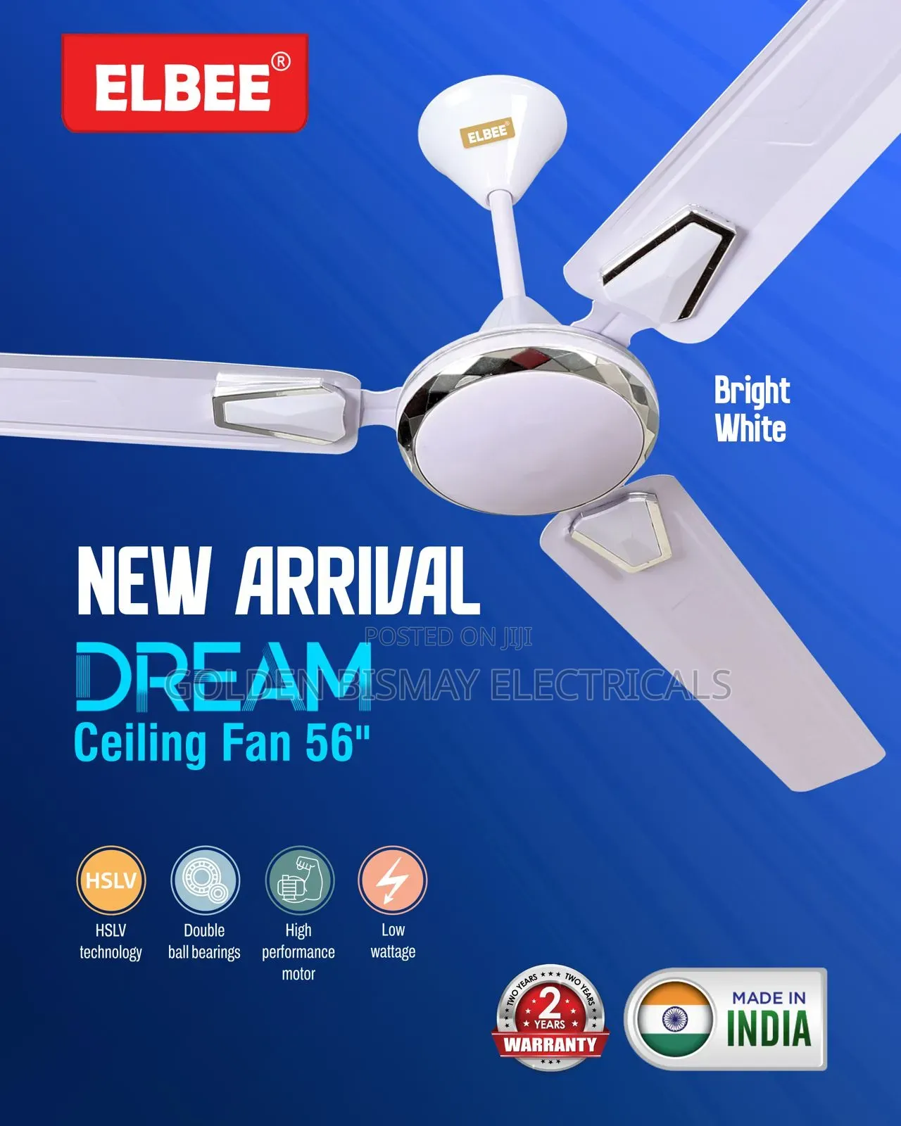 Elbee Long Blade Ceiling Fan
