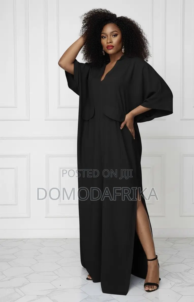 Simple and Elegant Black Boubou Dress