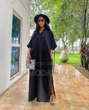 Simple and Elegant Black Boubou Dress