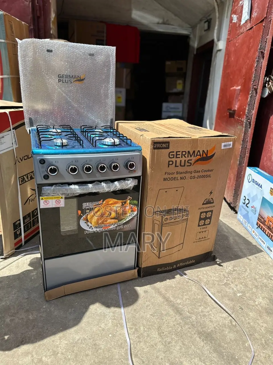Rafiq, Volcano, 50by50 4 Burner Gas Cooker Automatic, Oven And Grill