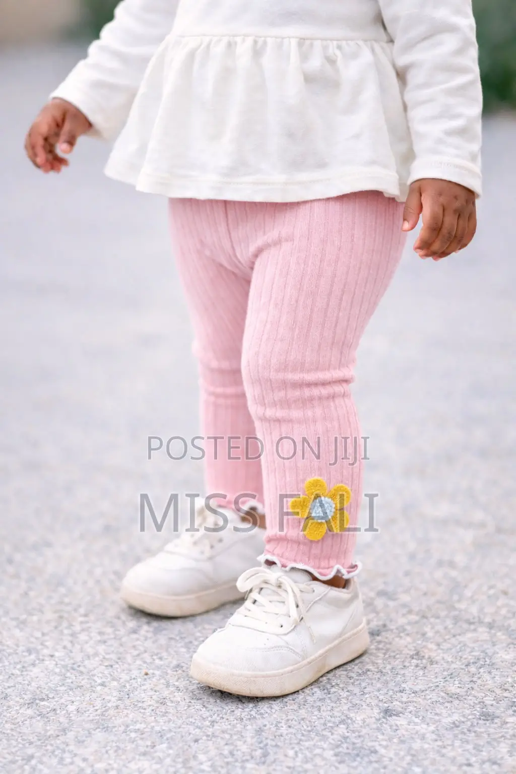 Little Bloom Ribbed Leggings. 1-2years.