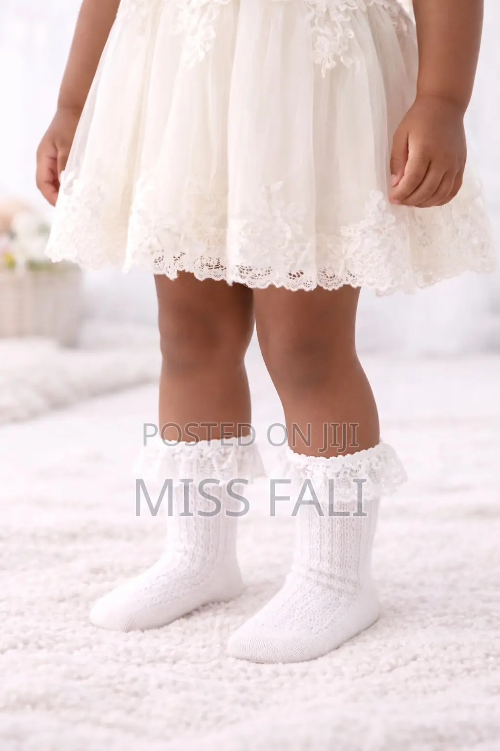 Angel Lace Mid Calf Socks. 0-5years