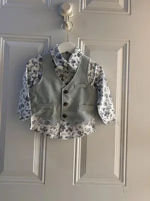 New 4-Piece Kids Suit Boys Clothes – Floral Shirt, Vest Trousers