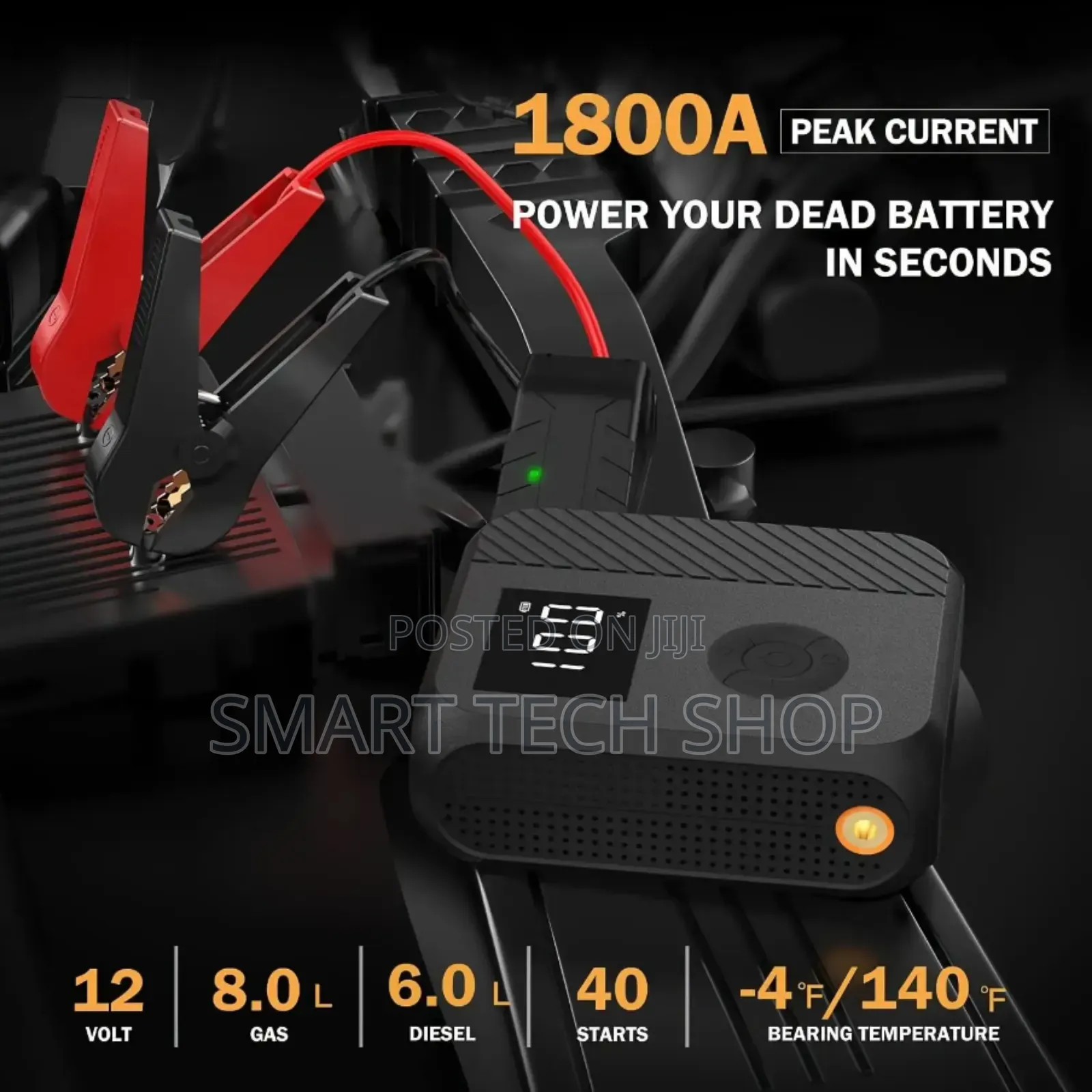 Multifunctional Portable Car Jump Starter and Tire Inflator,