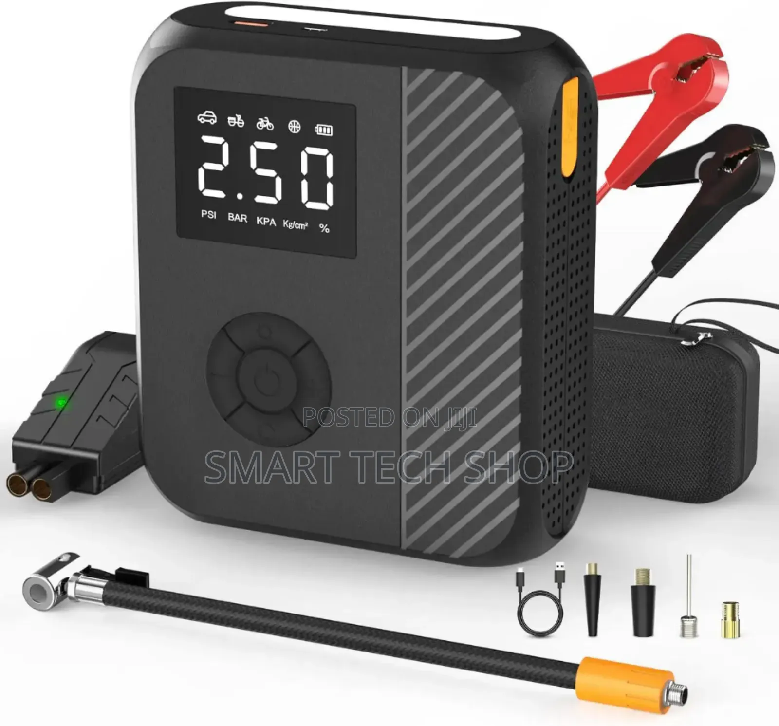 Multifunctional Portable Car Jump Starter and Tire Inflator,