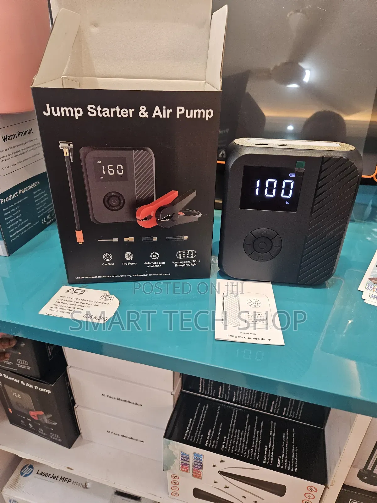 Multifunctional Portable Car Jump Starter and Tire Inflator,