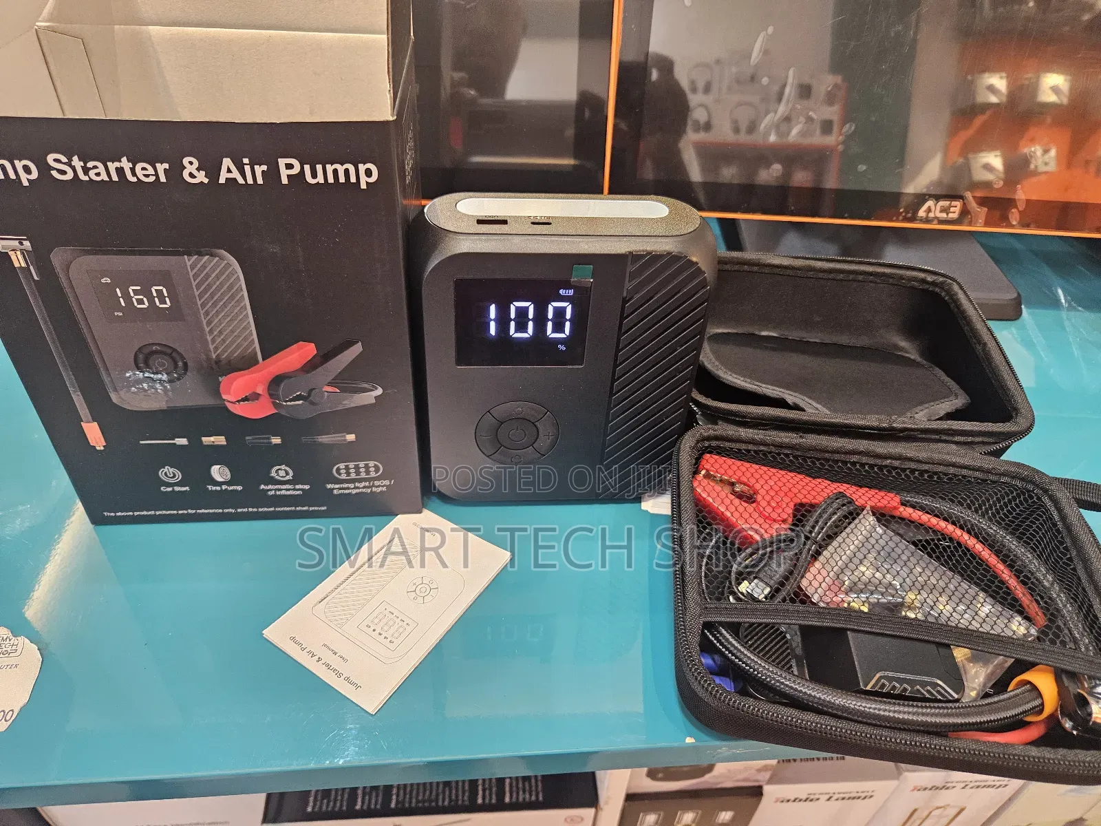 Multifunctional Portable Car Jump Starter and Tire Inflator,