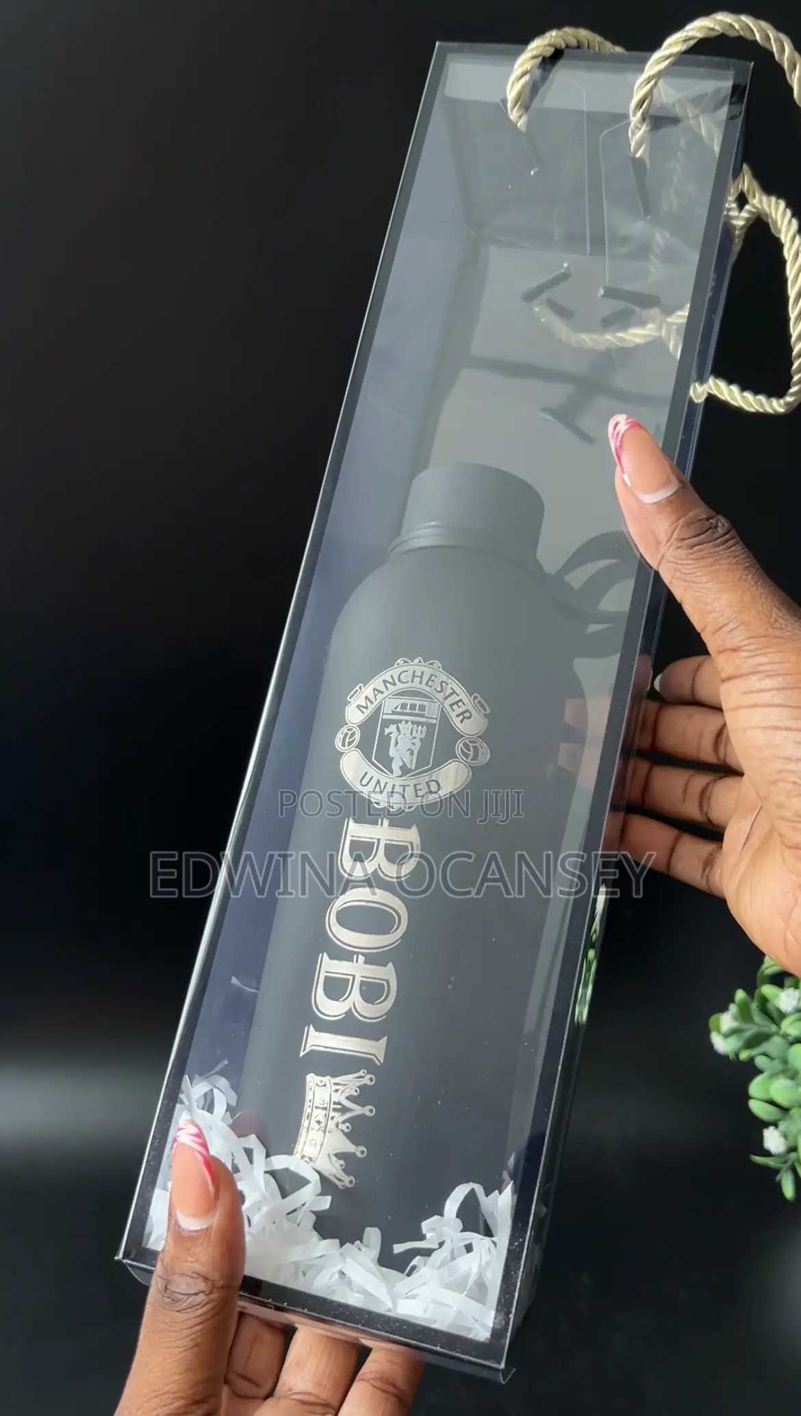 Customized Bottle With Name and Football Badge