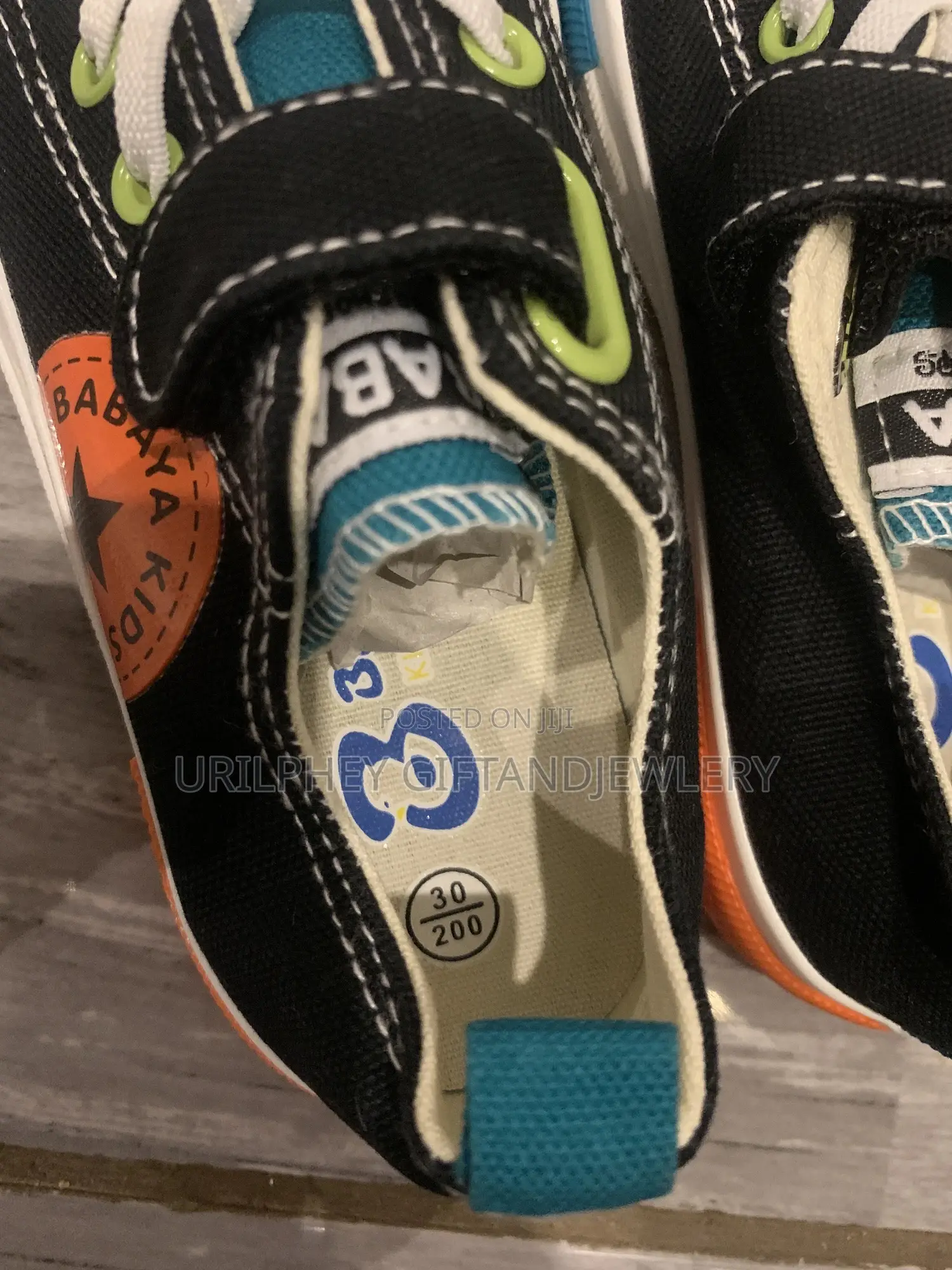 Kids Babaya Kids Multi-Color Sneakers – Bold Blue Orange