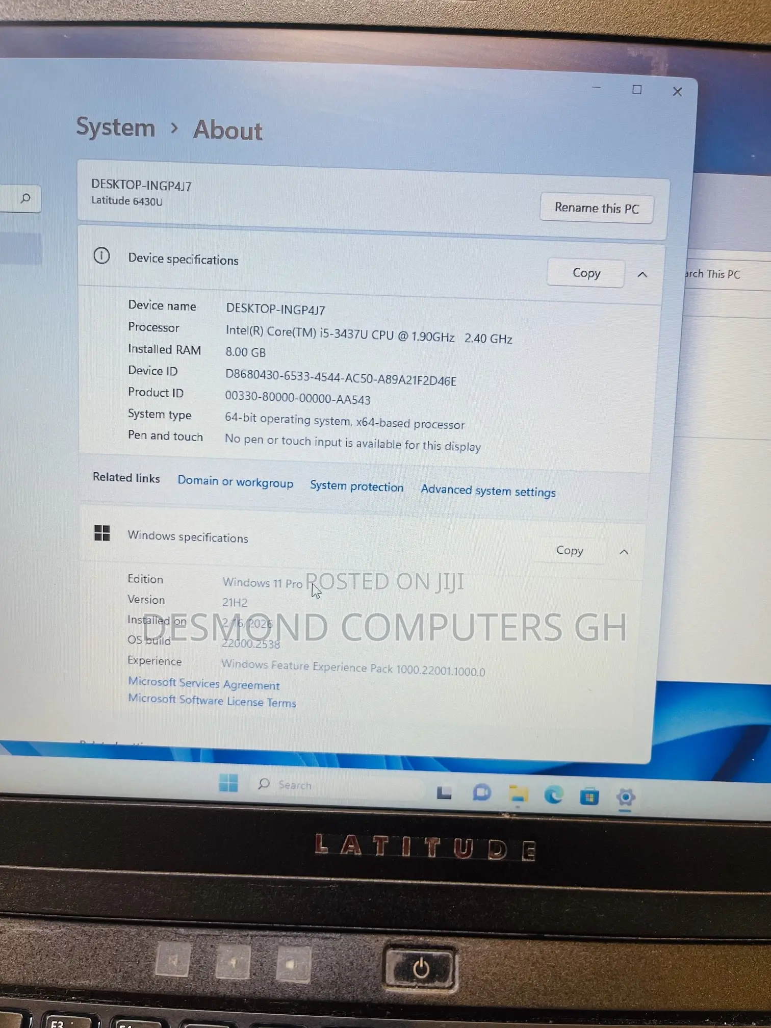 Laptop Dell Latitude 6430u 8GB Intel Core i5 SSD 128GB
