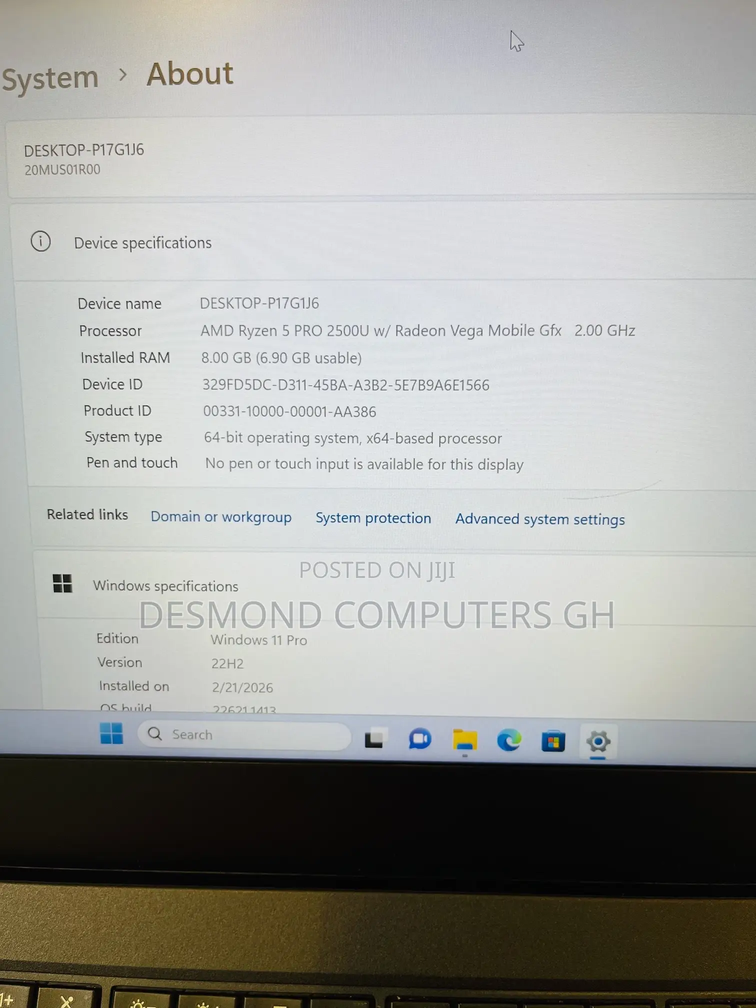 Laptop Lenovo ThinkPad A485 8GB AMD Ryzen 5 SSD 128GB