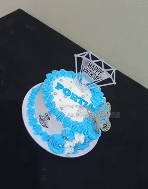 Blue/Green Birthday Cake