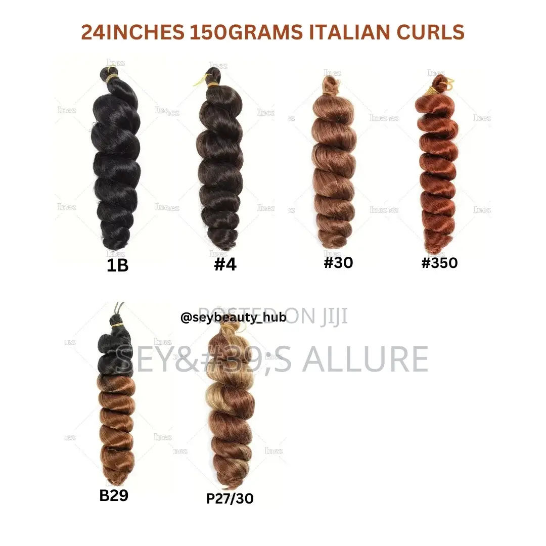 24inches 150grams and 12inches 75grams Italian Curls