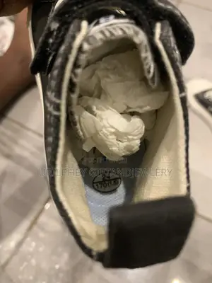 Kids Black White High-Top Sneakers – Velcro Lace Up Canvas Shoes