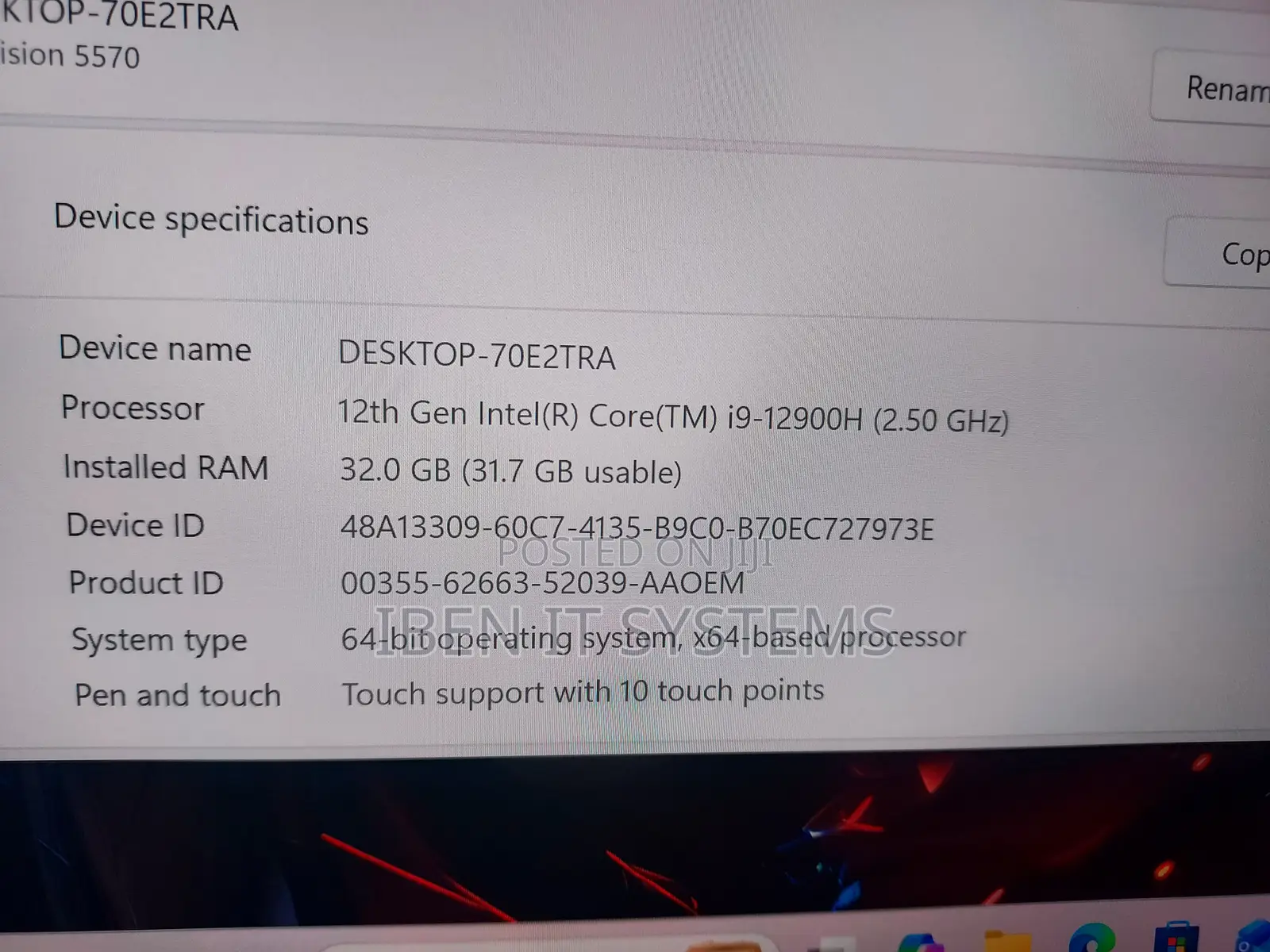 Laptop Dell Precision 5570 32GB Intel Core i9 SSD 1T