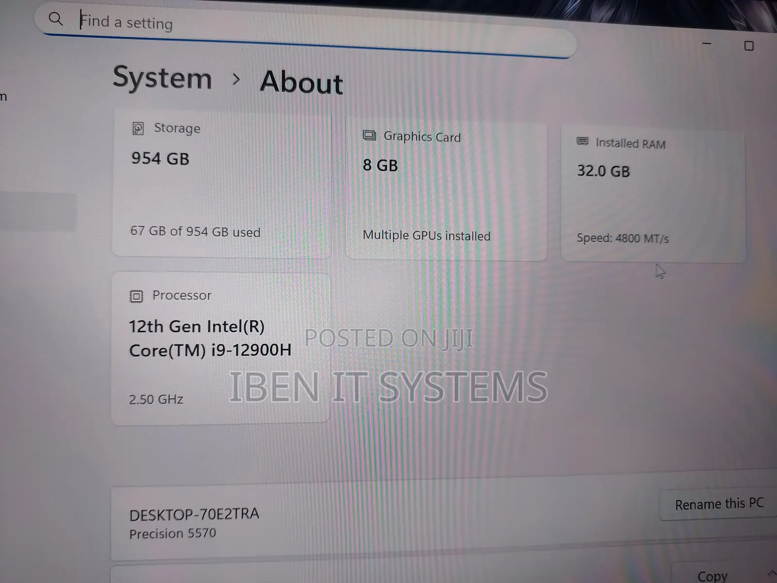 Laptop Dell Precision 5570 32GB Intel Core i9 SSD 1T
