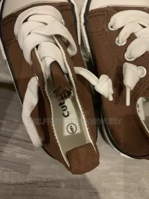 Kids Chocolate Brown Casual Trainers Neutral Low-top Canvas Shoes