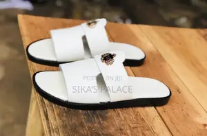 White Billionaire Tag Slippers
