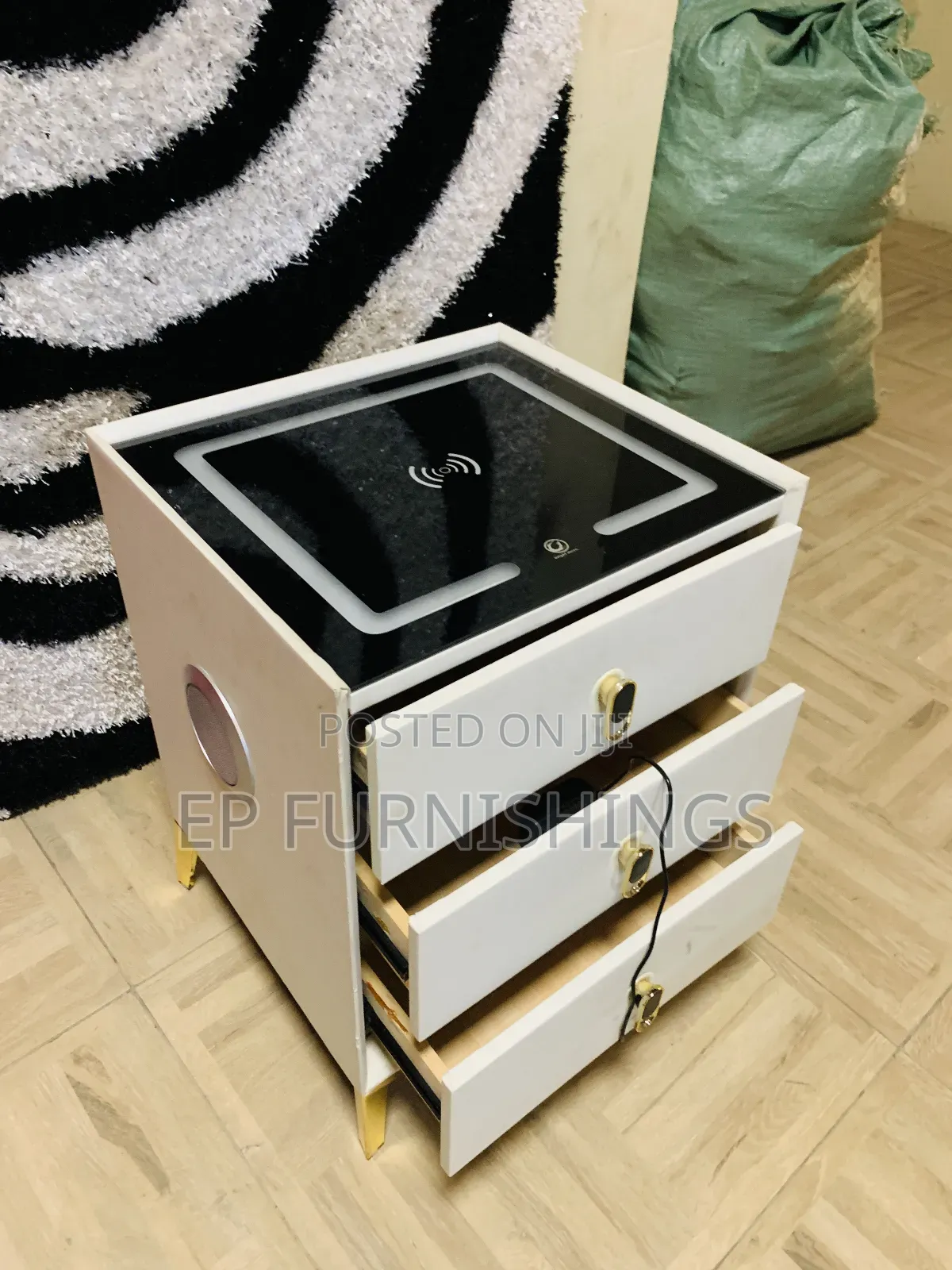 Bedside Drawer With Bluetooth Speaker