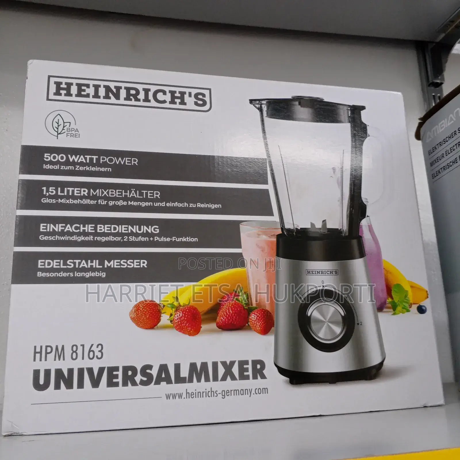 Heinrich 's 2.L Blender From Germany (Brand New)