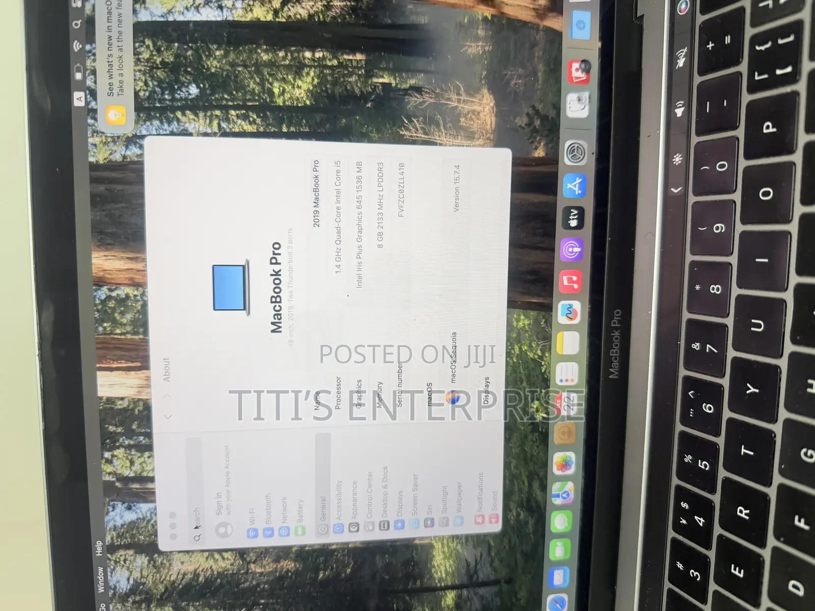 Laptop Apple MacBook Pro 2019 8GB Intel Core i5 HDD+SSD 256GB