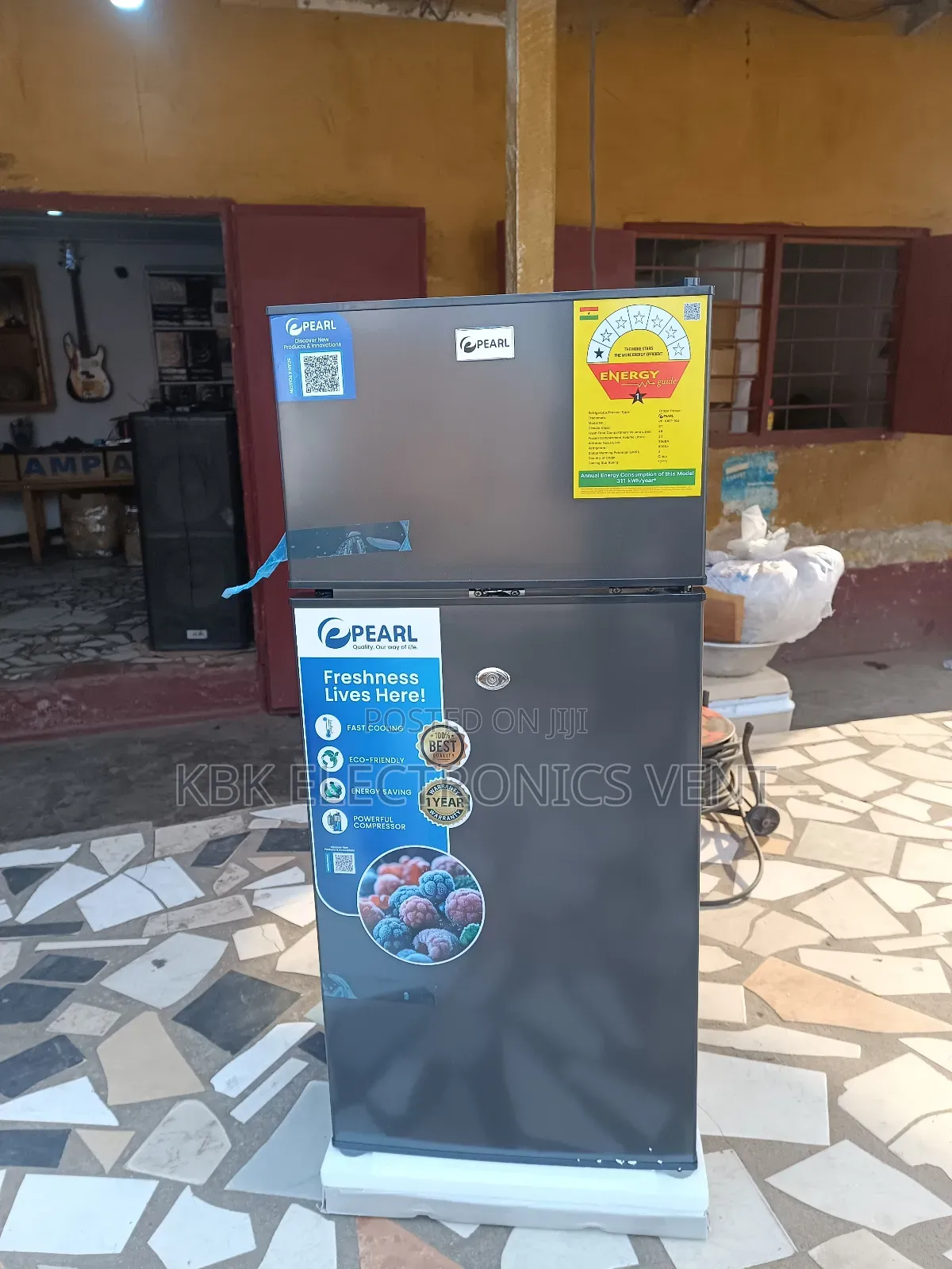 Pearl 68liters Table Top Double Door Fridge