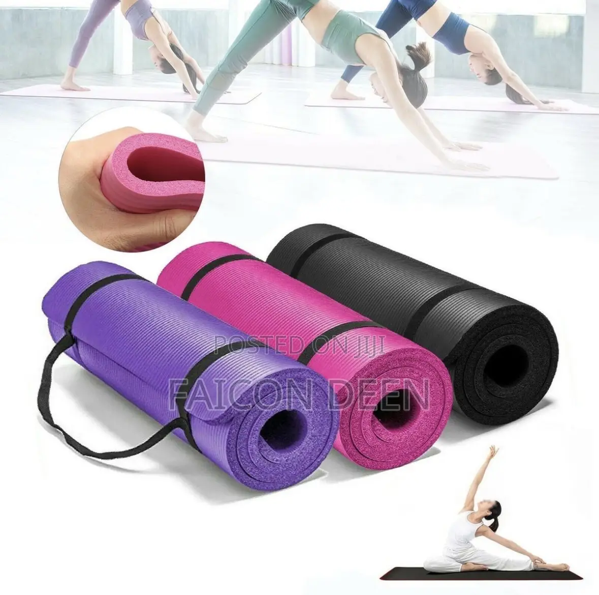Durable Classic Home Gym Mats + Free Bag / Carrier(Also in Diff Colors