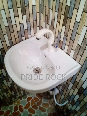 Wash Hand Basin With Plastic Basin Tap Set