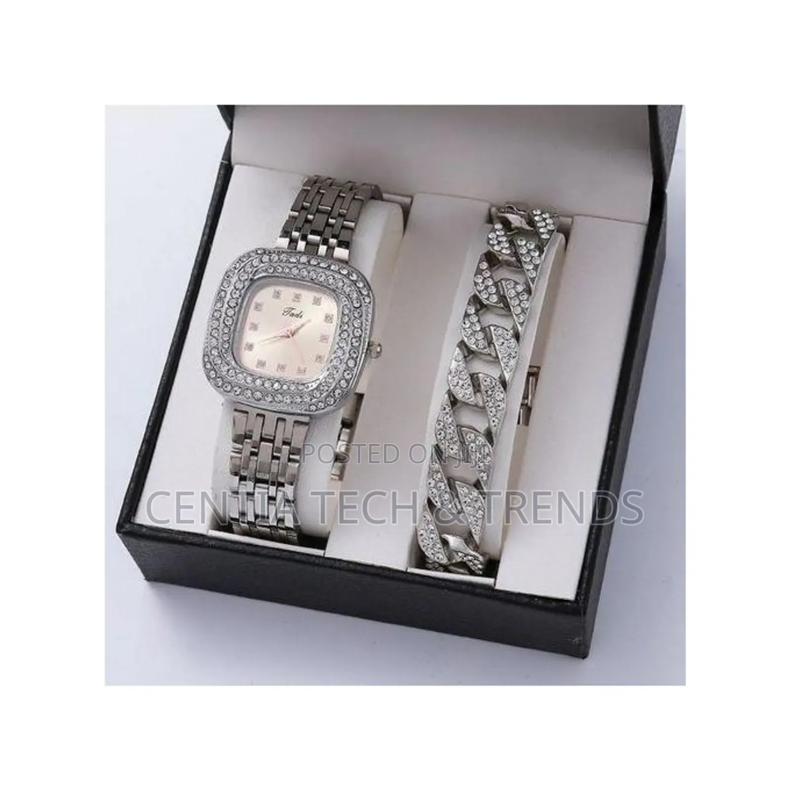 Waist Watches Set, Ladies Wristwatch Quartz Watch Bracelet Set