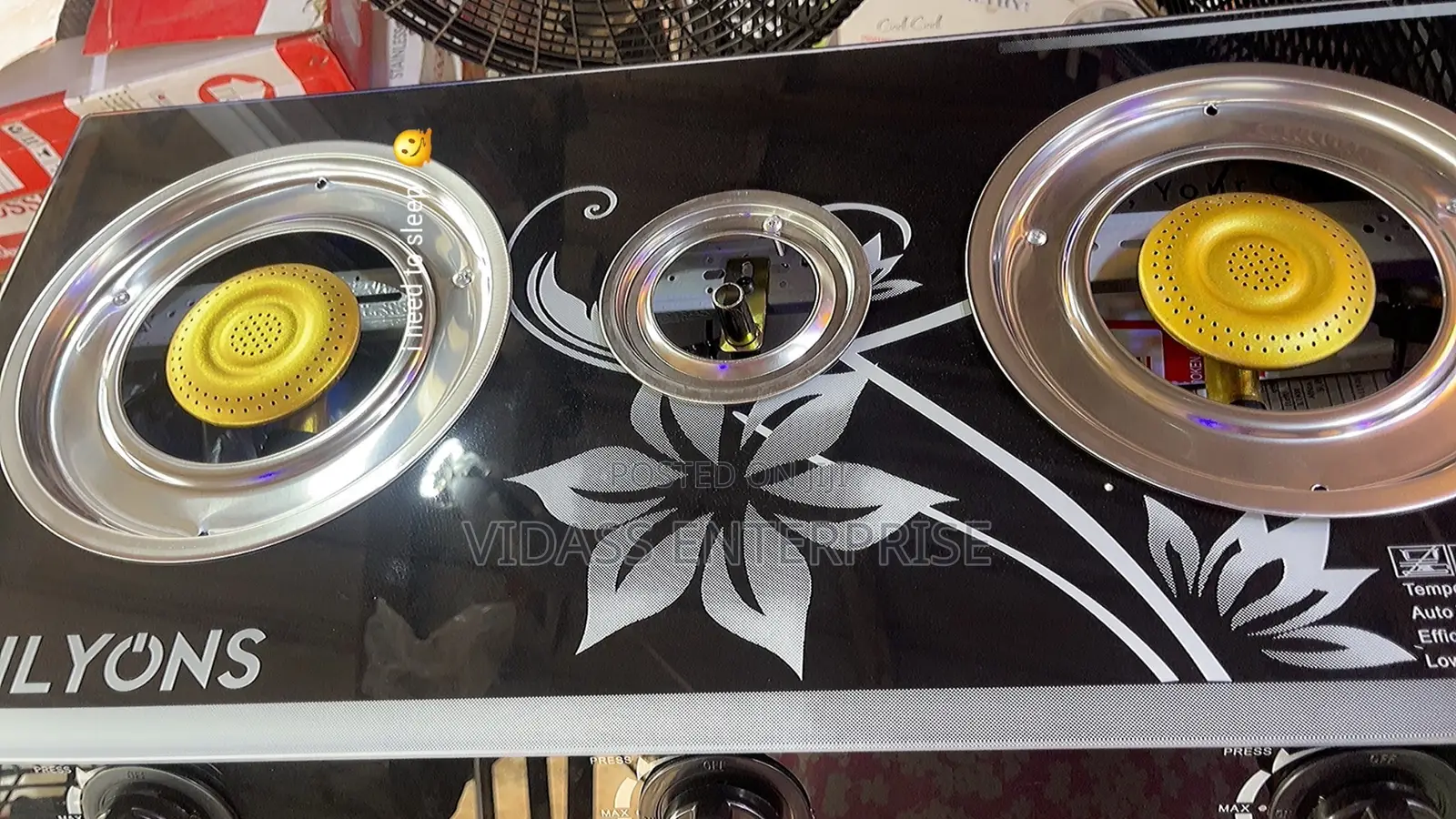 3 Burner Glass Stove