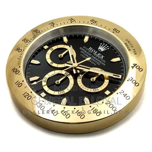 Rolex Wall Clock Daytona Black-gold Panda Edition