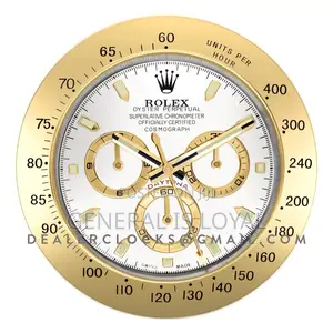 Rolex Wall Clock Daytona Black-gold Panda Edition