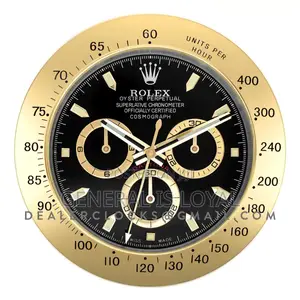 Rolex Wall Clock Daytona Black-gold Panda Edition