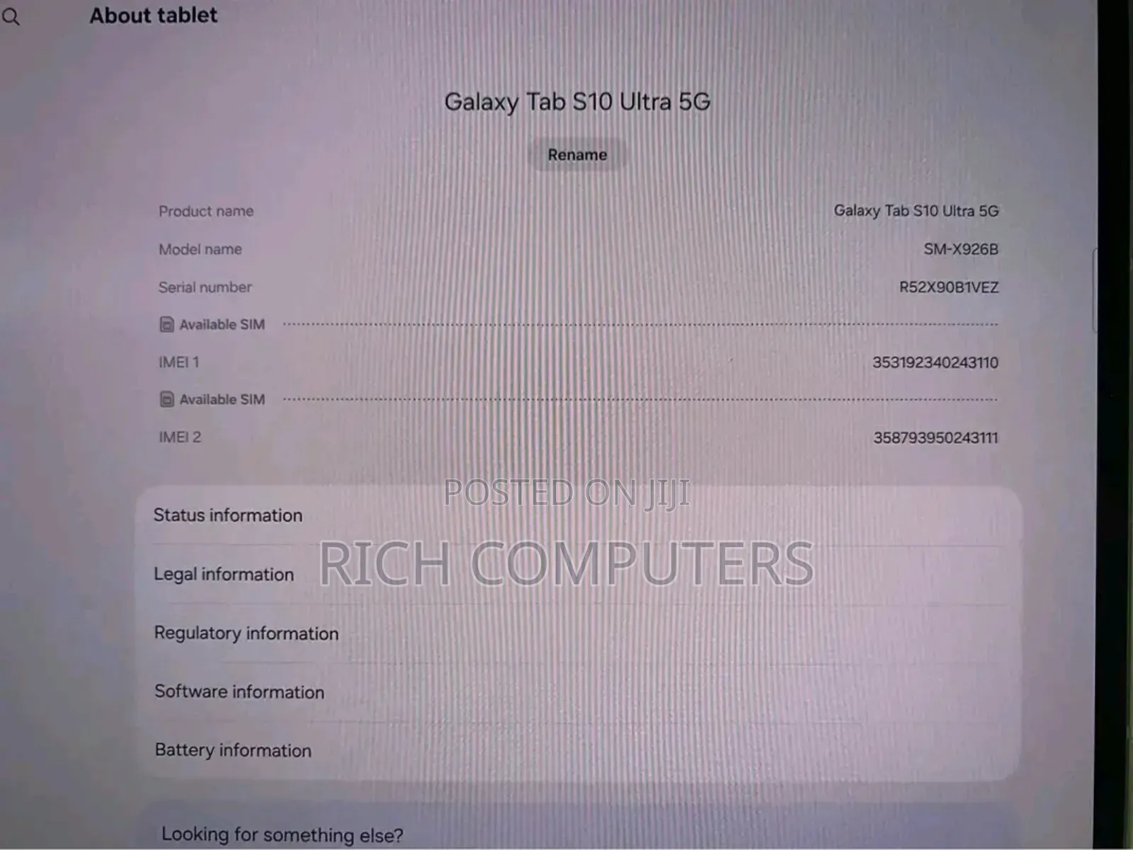 New Samsung Galaxy Tab S10 Ultra 256 GB Gray