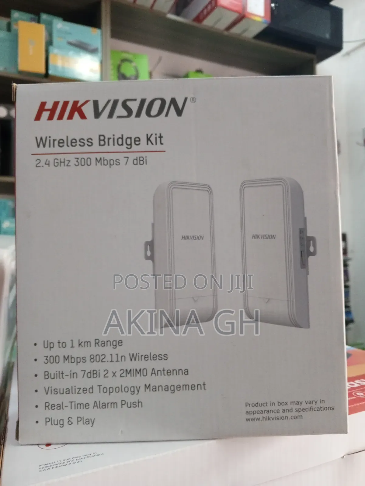 Hikvision Wireless Bridge Kit 2.4ghz MBPS 7 Dbi (Ds-3wf1000-El-2n)