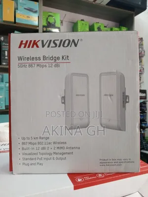 Hikvision Wireless Bridge Kit 5ghz MBPS 12 Dbi (Ds-3wf02-5ac/D)