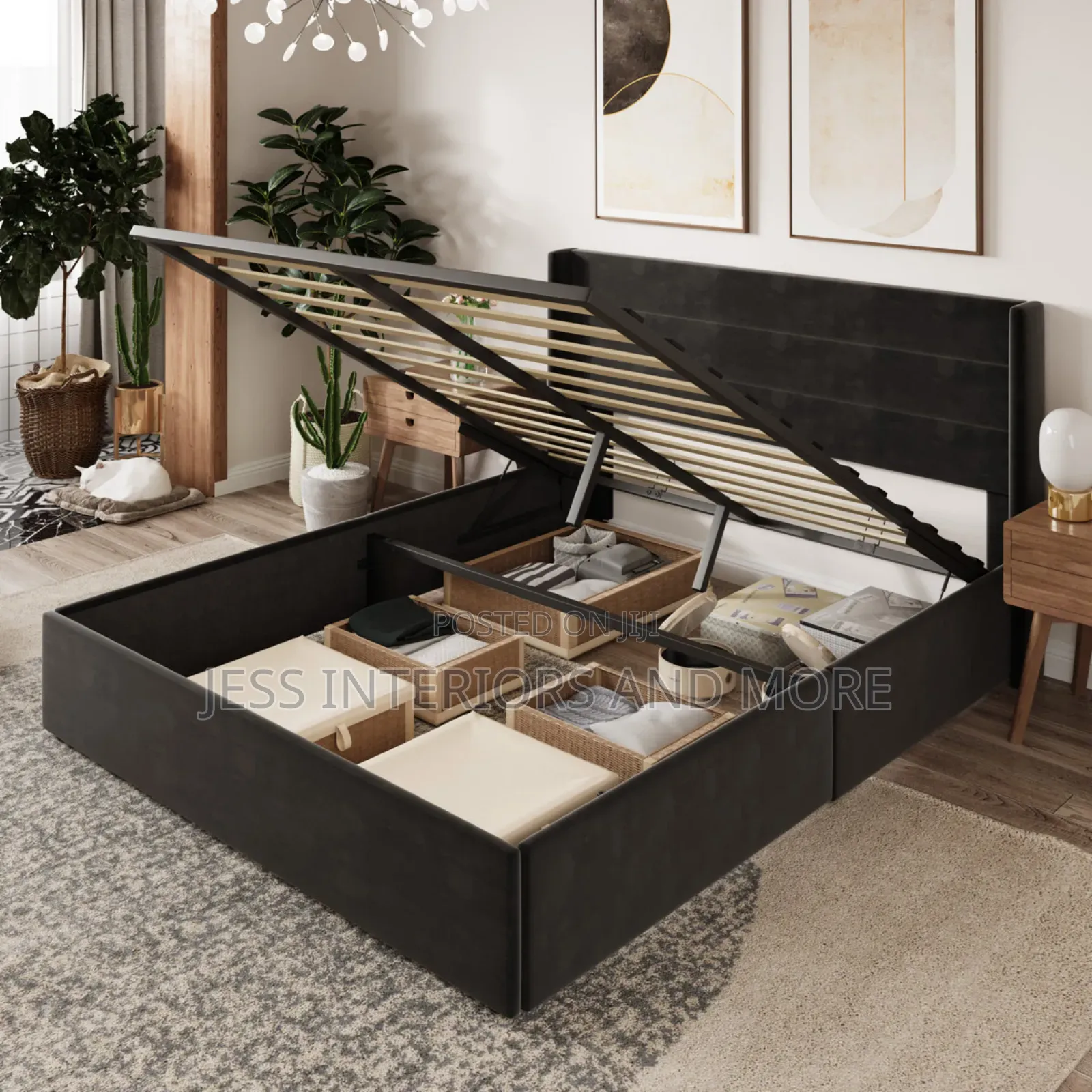 Bd Frame(Double/Full Size)Hydraulic Lift Up Storage Platform Bed