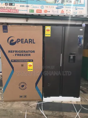 Pearl 436l Side By Side Fridge With Dispenser ( Pf-703sbsixwd-1a)