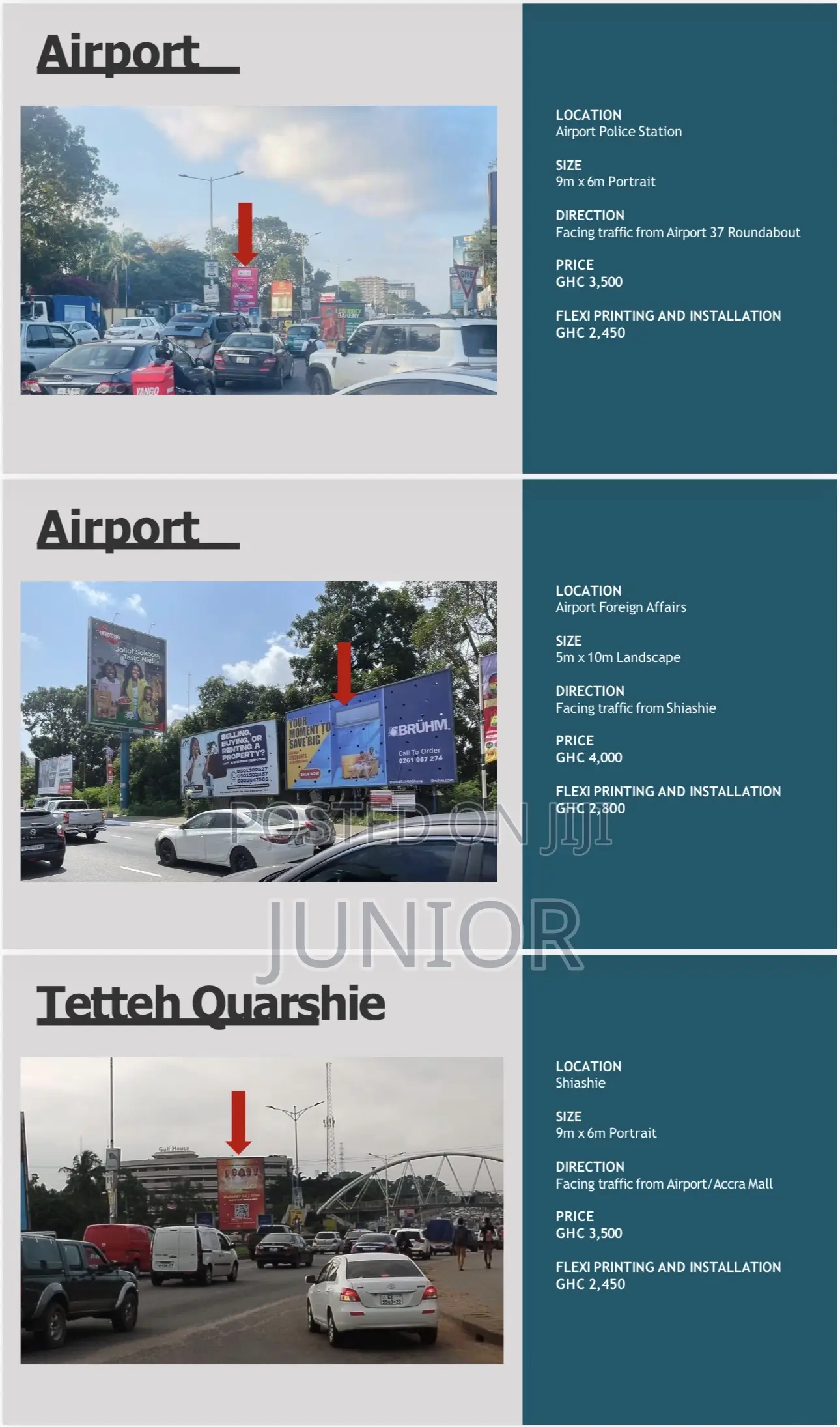 Billboards Accross Accra