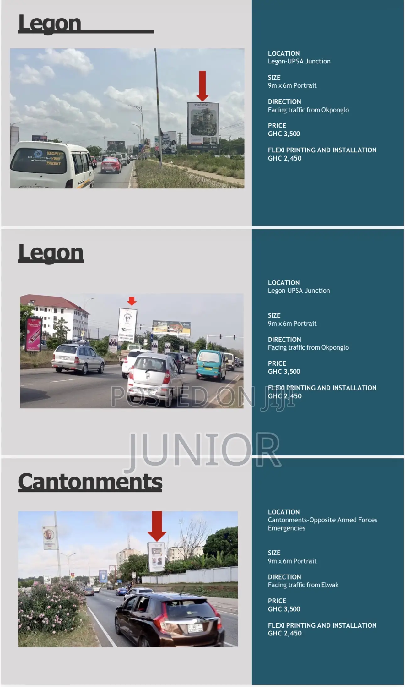 Billboards Accross Accra