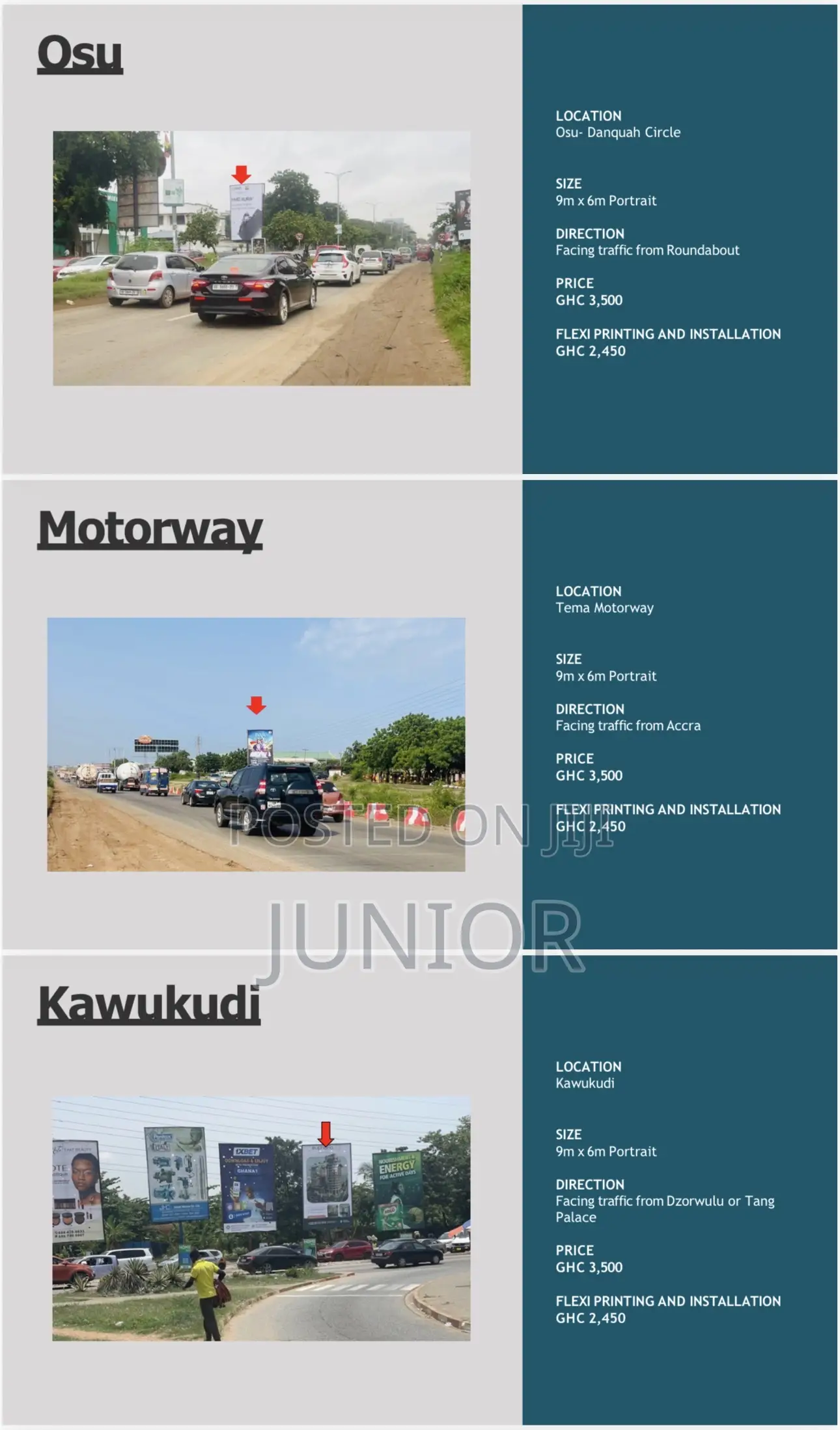 Billboards Accross Accra