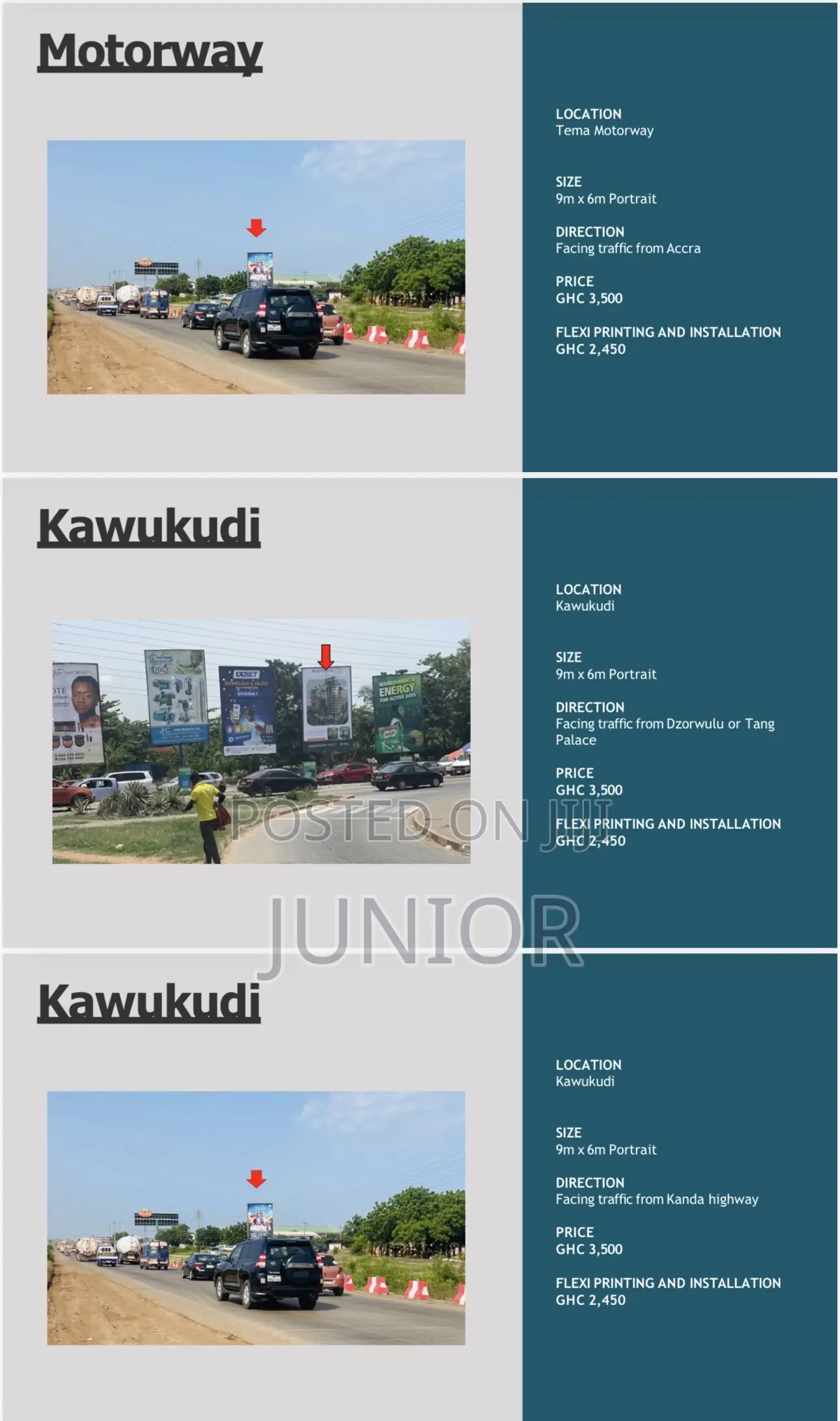 Billboards Accross Accra
