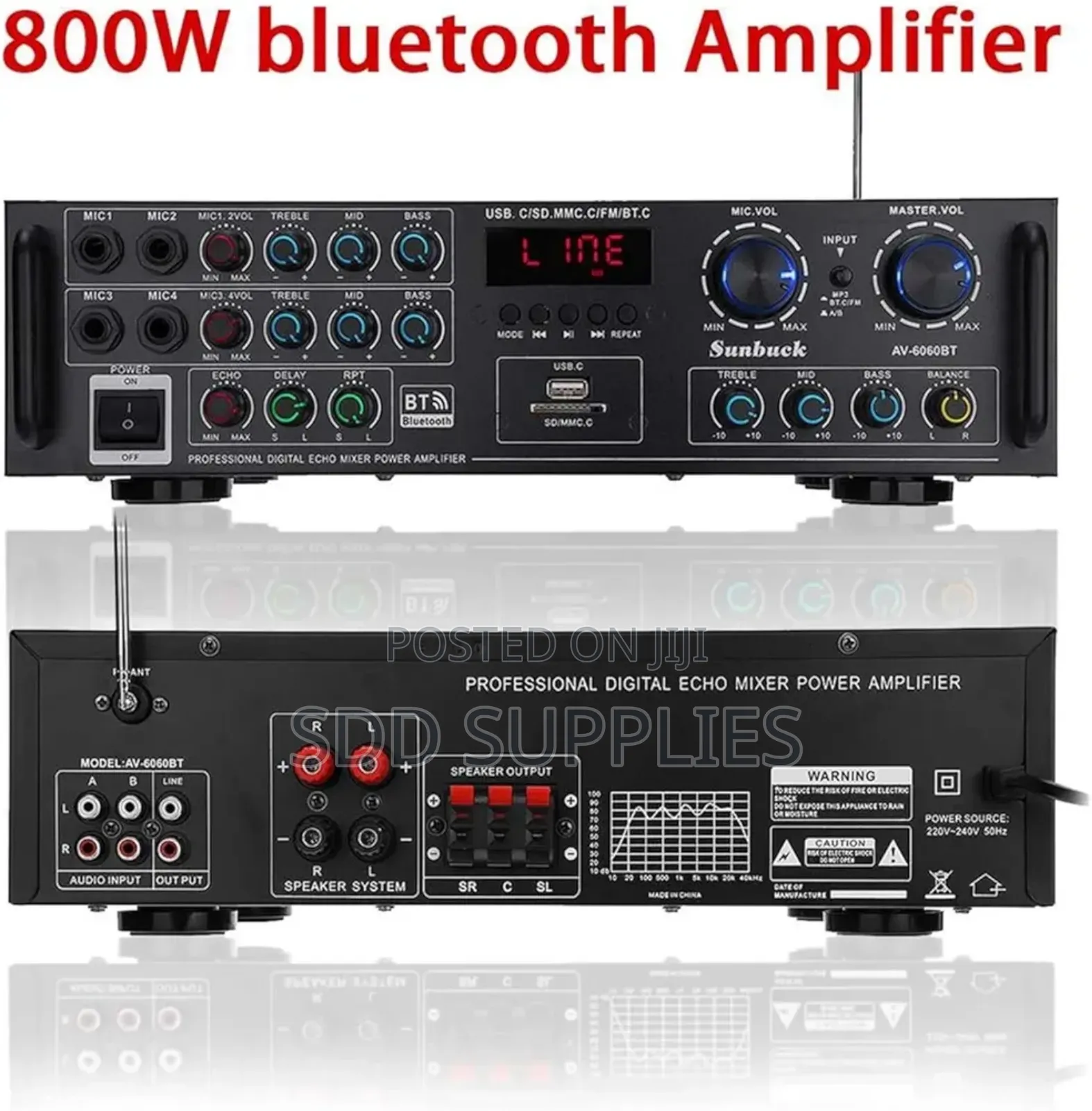 Quality Power Amplifier 5.1 Channel  800 Watts