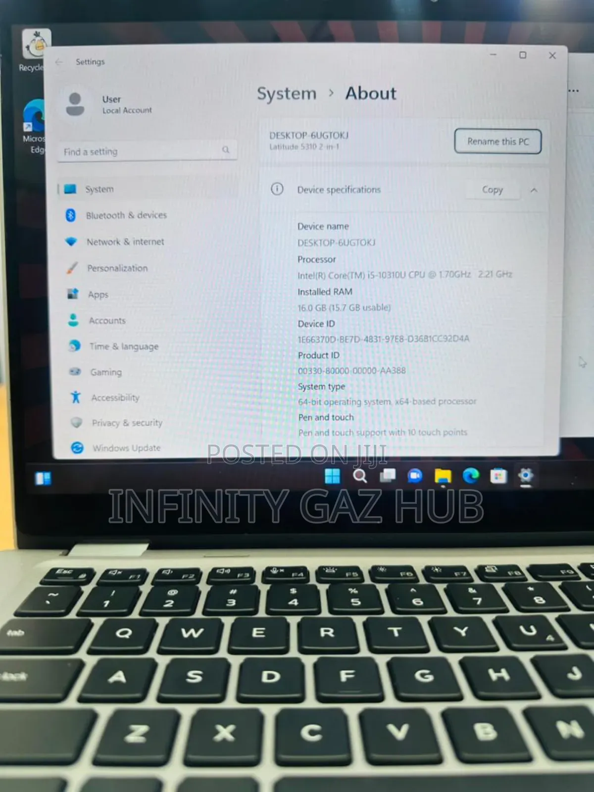 Laptop Dell Latitude 5310 16GB Intel Core i5 SSD 512GB
