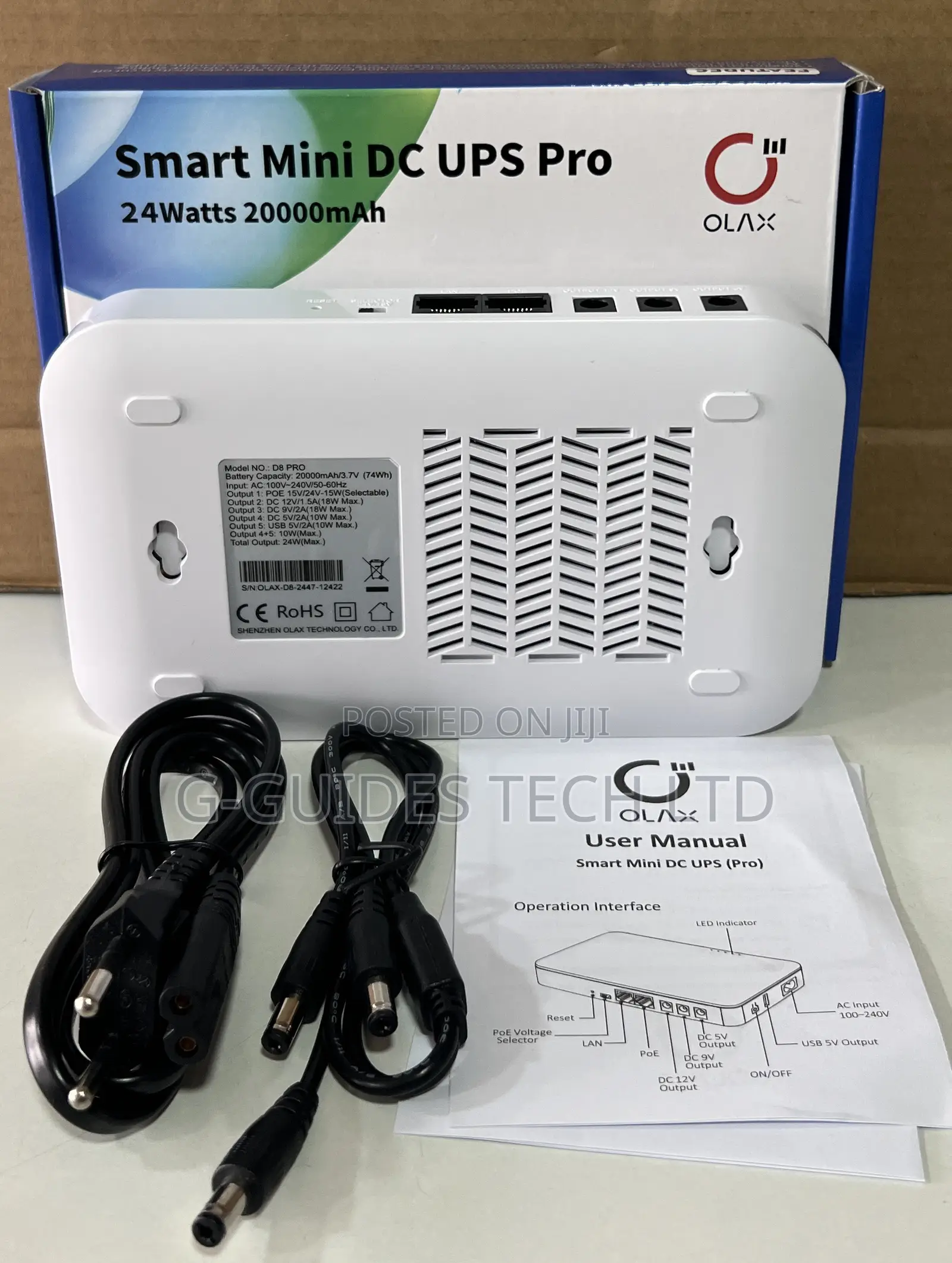 Olax D8 Pro Smart Mini Dc Ups, Backup Power Supply for Routers, CCTV